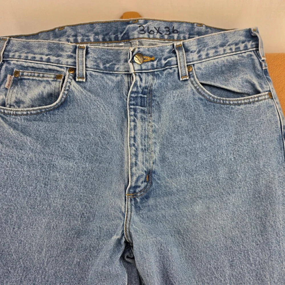 Carhartt B18-STW Traditional Fit Stonewash Blue Denim Jeans Mens 36x36